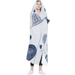 Blue Hearts Wearable Blanket