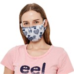 Blue Hearts Crease Cloth Face Mask (Adult)