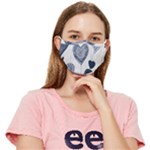 Blue Hearts Fitted Cloth Face Mask (Adult)