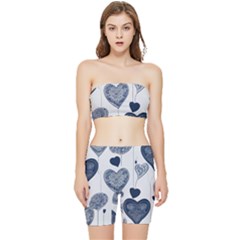 Stretch Shorts and Tube Top Set 