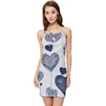 Blue Hearts Summer Tie Front Dress