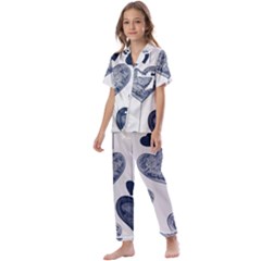 Kids  Satin Short Sleeve Pajamas Set 