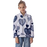 Blue Hearts Kids  Half Zip Hoodie