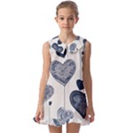 Blue Hearts Kids  Pilgrim Collar Ruffle Hem Dress