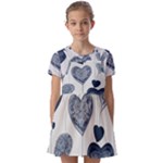 Blue Hearts Kids  Short Sleeve Pinafore Style Dress