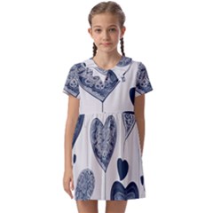 Kids  Asymmetric Collar Dress 