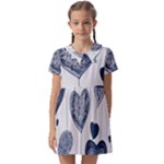 Blue Hearts Kids  Asymmetric Collar Dress