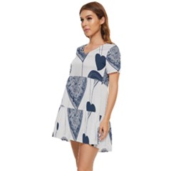 Tiered Short Sleeve Babydoll Dress 
