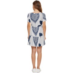 Tiered Short Sleeve Babydoll Dress 
