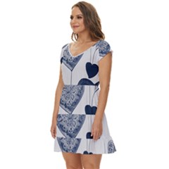 Short Sleeve Tiered Mini Dress 