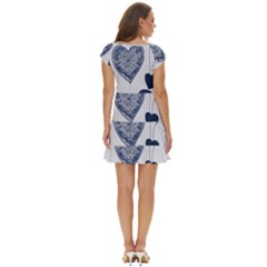Short Sleeve Tiered Mini Dress 