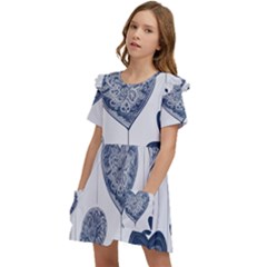 Kids  Frilly Sleeves Pocket Dress 