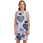 Blue Hearts Kids  Basketball Mesh Set