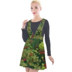 Redwood & Moss Plunge Pinafore Velour Dress
