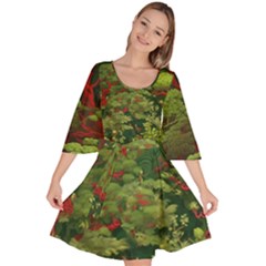 Velour Kimono Dress 