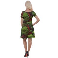 Cap Sleeve Velour Dress  