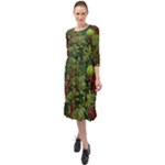 Redwood & Moss Ruffle End Midi Chiffon Dress