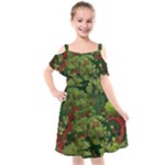 Redwood & Moss Kids  Cut Out Shoulders Chiffon Dress