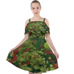 Redwood & Moss Cut Out Shoulders Chiffon Dress
