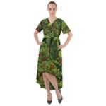 Redwood & Moss Front Wrap High Low Dress