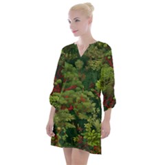 Open Neck Shift Dress 