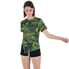 Asymmetrical Short Sleeve Sports T-Shirt 