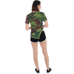 Asymmetrical Short Sleeve Sports T-Shirt 