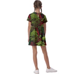 Kids  Asymmetric Collar Dress 