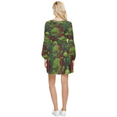 Tiered Long Sleeve Mini Dress 