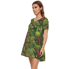 Tiered Short Sleeve Babydoll Dress 