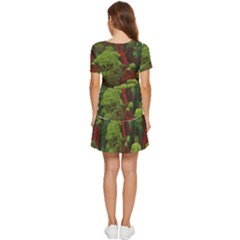 Tiered Short Sleeve Babydoll Dress 
