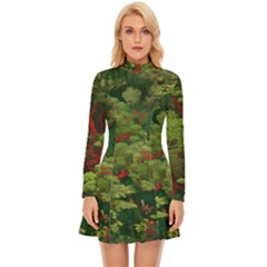 Long Sleeve Velour Longline Dress 