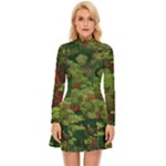 Redwood & Moss Long Sleeve Velour Longline Dress