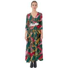 Button Up Boho Maxi Dress 