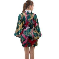 Long Sleeve Satin Kimono 
