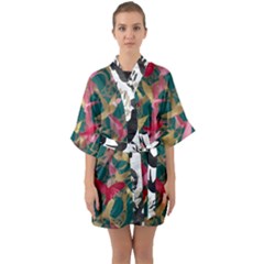 Half Sleeve Satin Kimono  