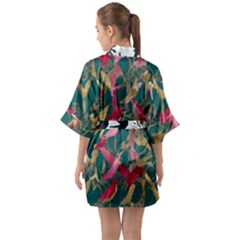 Half Sleeve Satin Kimono  