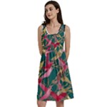 Foil & Black Birds Classic Skater Dress
