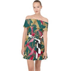 Off Shoulder Chiffon Dress 