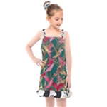 Foil & Black Birds Kids  Overall Dress