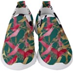 Foil & Black Birds Kids  Slip On Sneakers