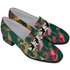Women s Chunky Heel Loafers 