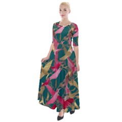 Half Sleeves Maxi Dress 