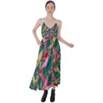 Foil & Black Birds Tie Back Maxi Dress