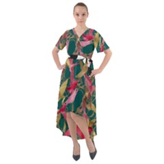 Front Wrap High Low Dress 