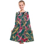 Foil & Black Birds Kids  Midi Sailor Dress