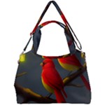 Red Breasted Birds Double Compartment Shoulder Bag
