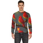 Red Breasted Birds Men s Fleece Sweatshirt