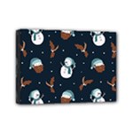 Santa Snowman Mini Canvas 7  x 5  (Stretched)