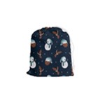 Santa Snowman Drawstring Pouch (Small)